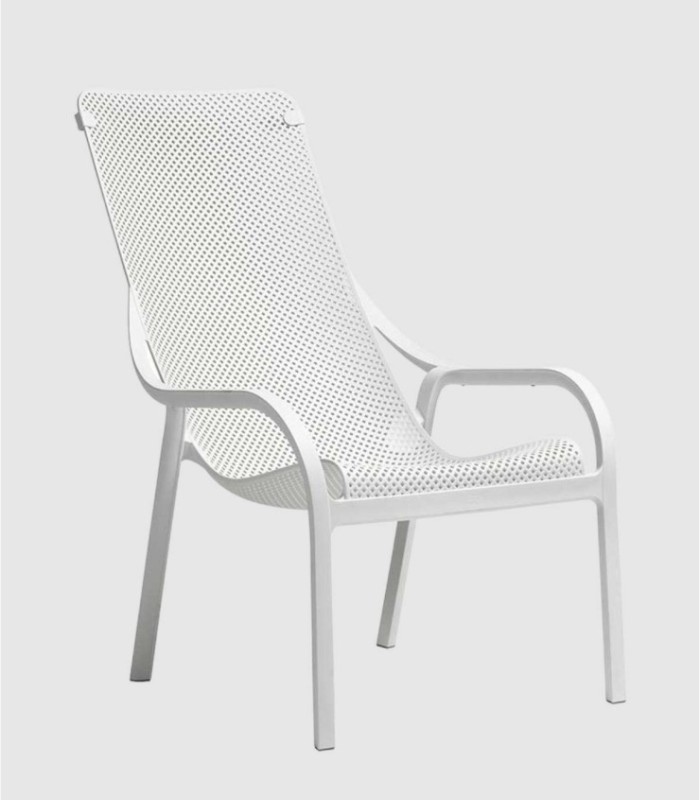 White Net Lounge Armchair