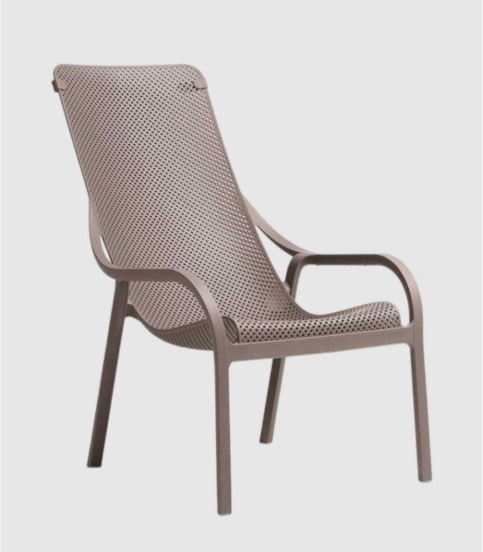Net Lounge armchair, taupe