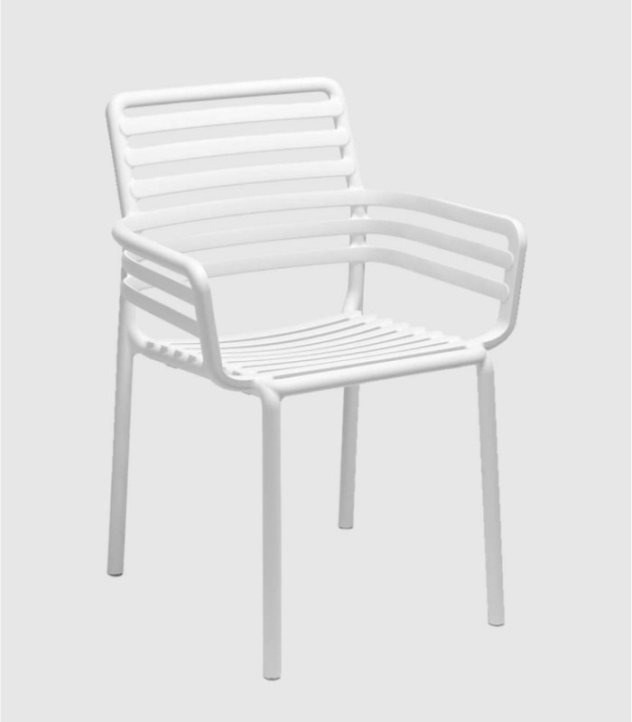 Witte Doga plastic fauteuil