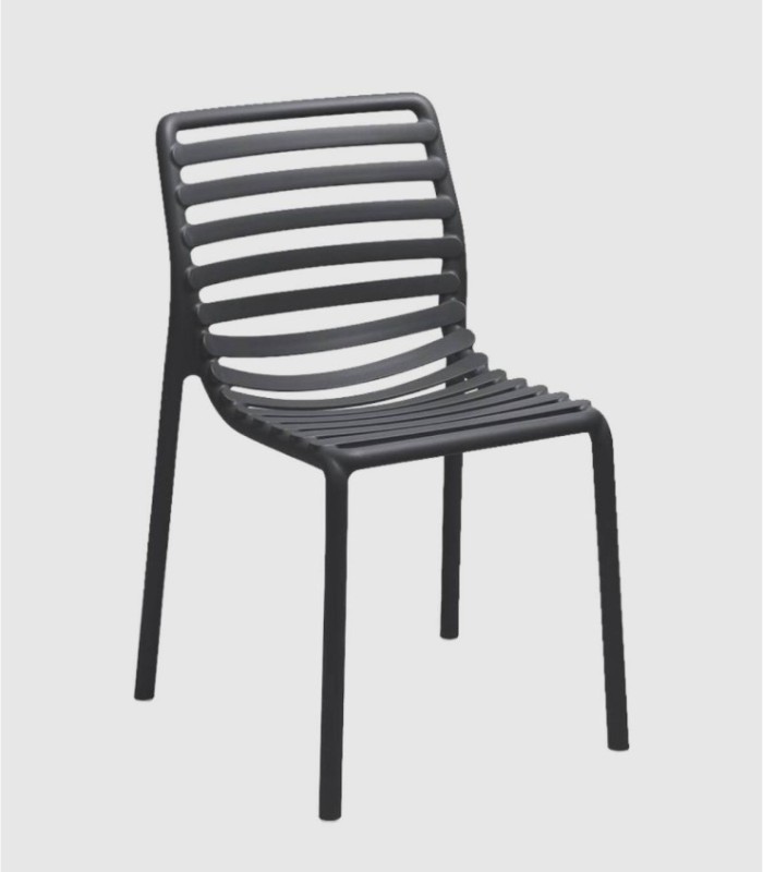 Doga plastic chair, anthracite