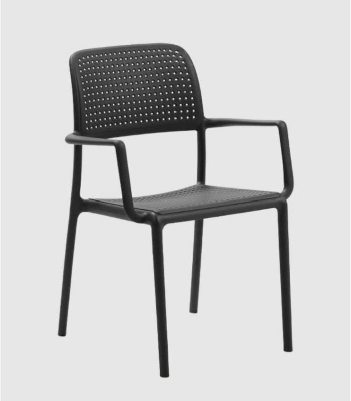 Bora antracietkleurige kunststof fauteuil