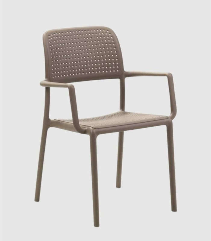 Sillón plástico Bora tortora