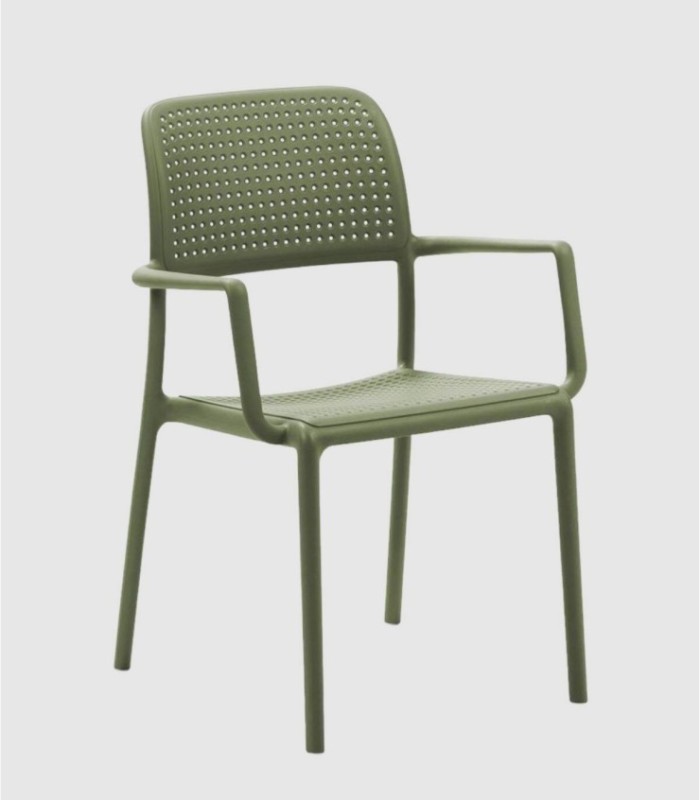Bora agave plastic armchair