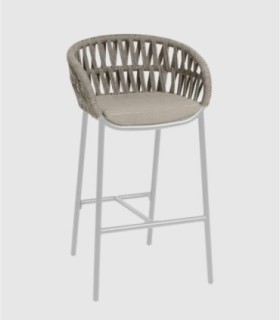 Drop grey aluminum stool