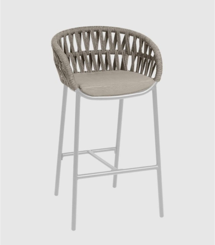 Grijze aluminium kruk