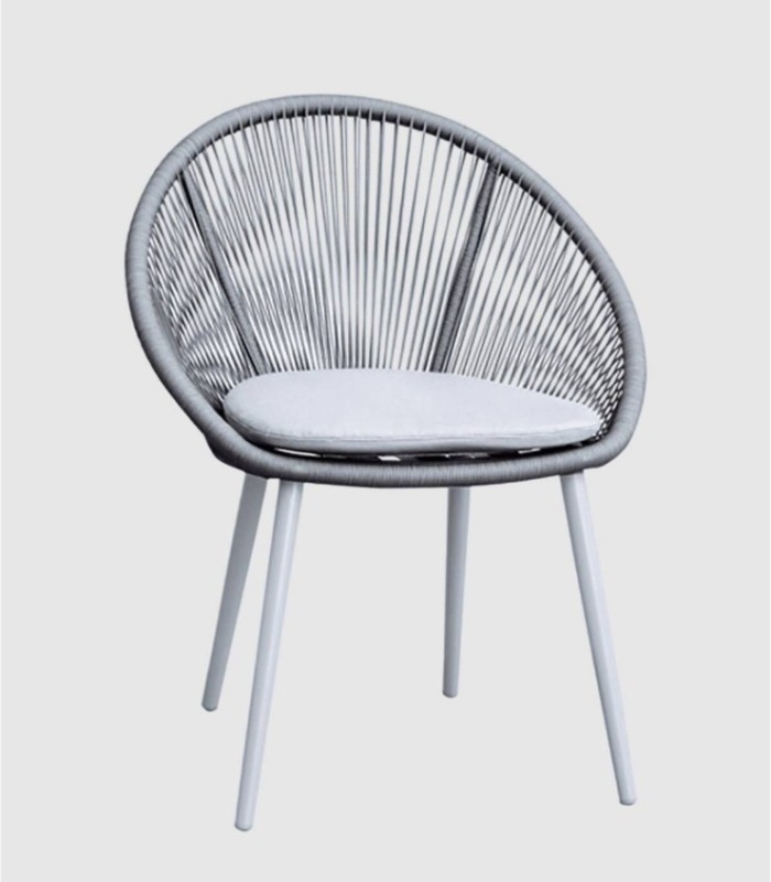 Spade aluminum chair, grey