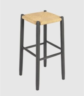 Stipa black wooden stool