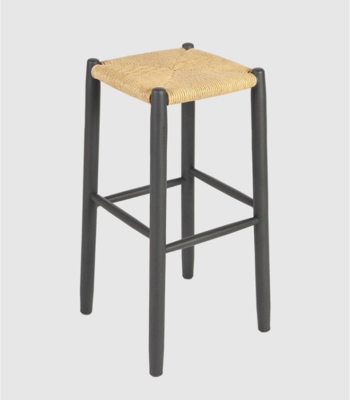 Stipa black wooden stool