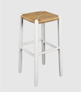 White Stipa wooden stool