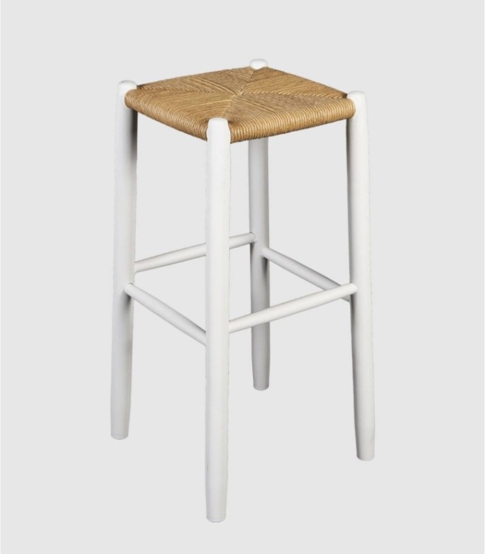 White Stipa wooden stool