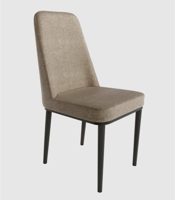 Silla tapizada marrón Oslo