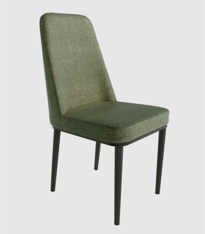 Silla tapizada verde Oslo