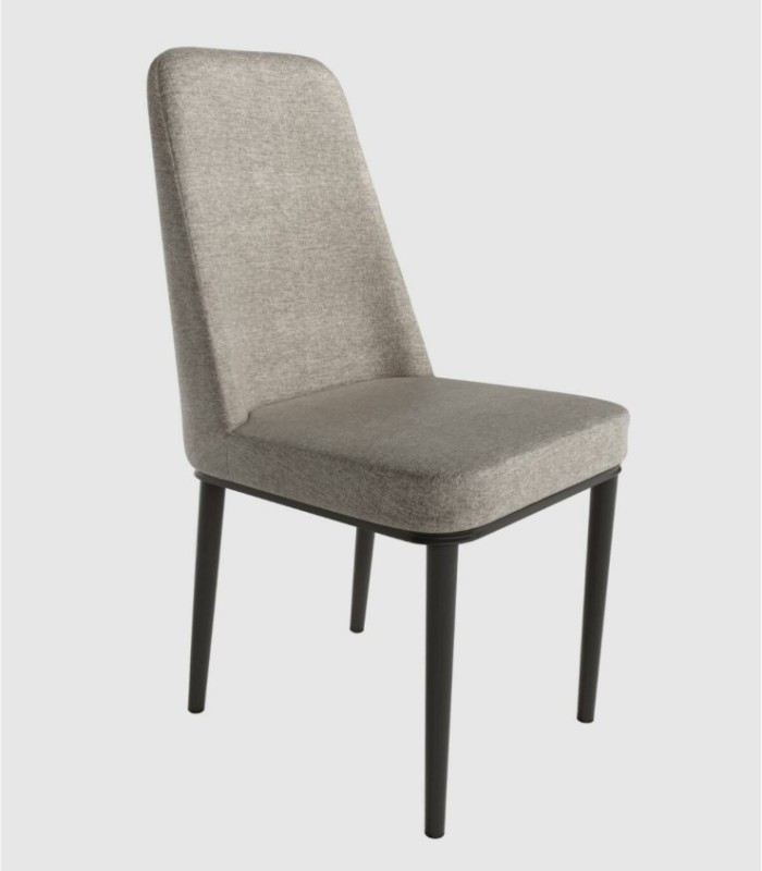 Silla tapizada gris claro Oslo