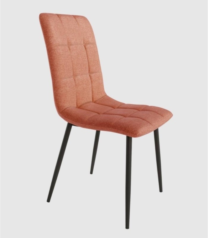 Silla tapizada salmón Lisboa