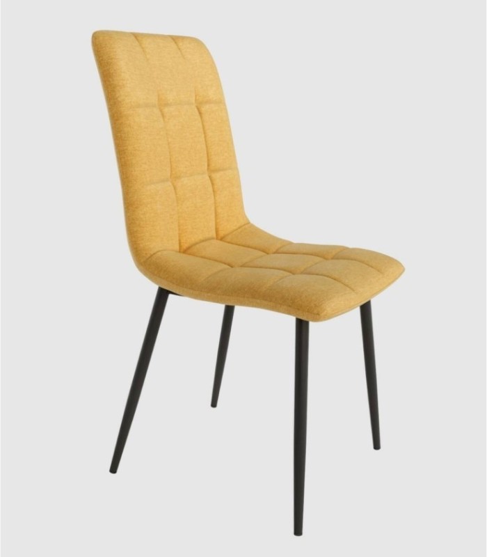 Silla tapizada mostaza Lisboa