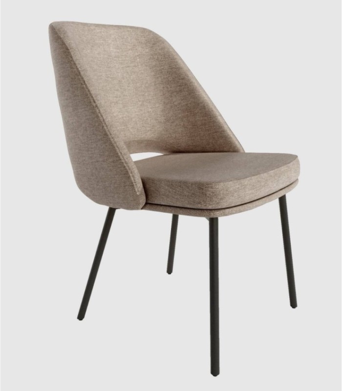 Silla tapizada marrón Beirut