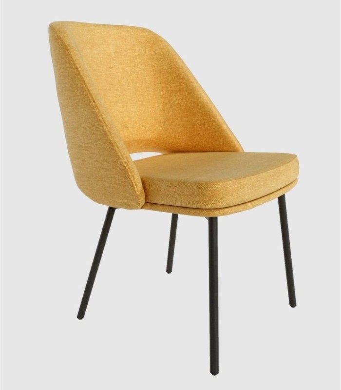 Beirut mustard upholstered chair