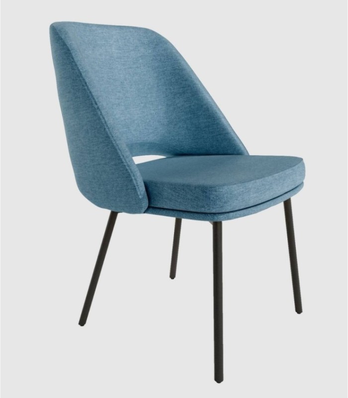 Beiroetblauwe gestoffeerde stoel
