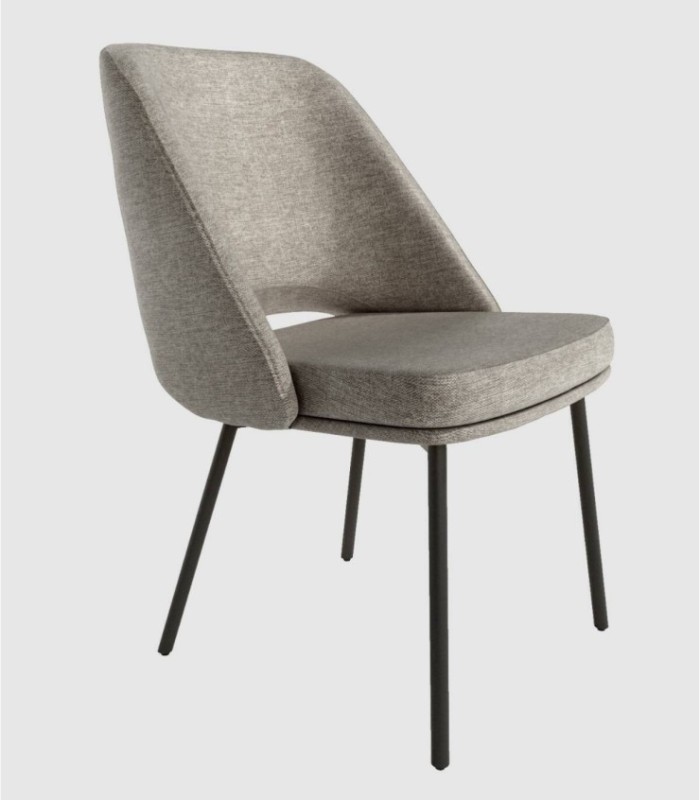 Silla tapizada gris Beirut