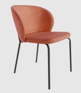 Silla tapizada salmón Bergen