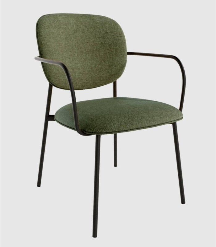 Osaka groene gestoffeerde fauteuil