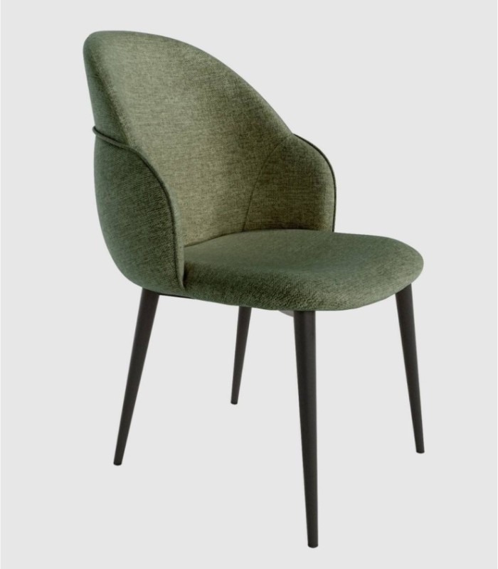 Silla tapizada verde Venecia