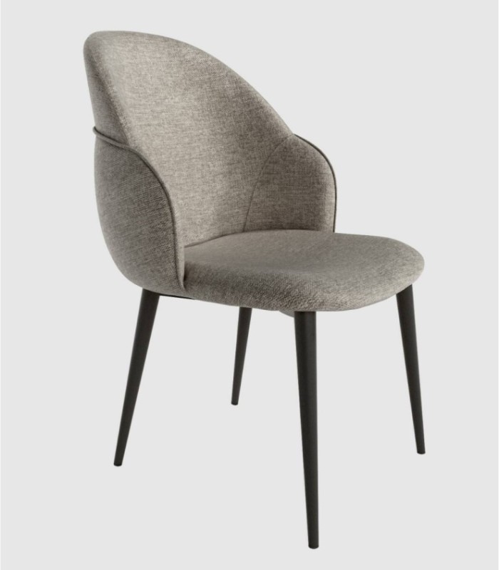 Silla tapizada gris Venecia