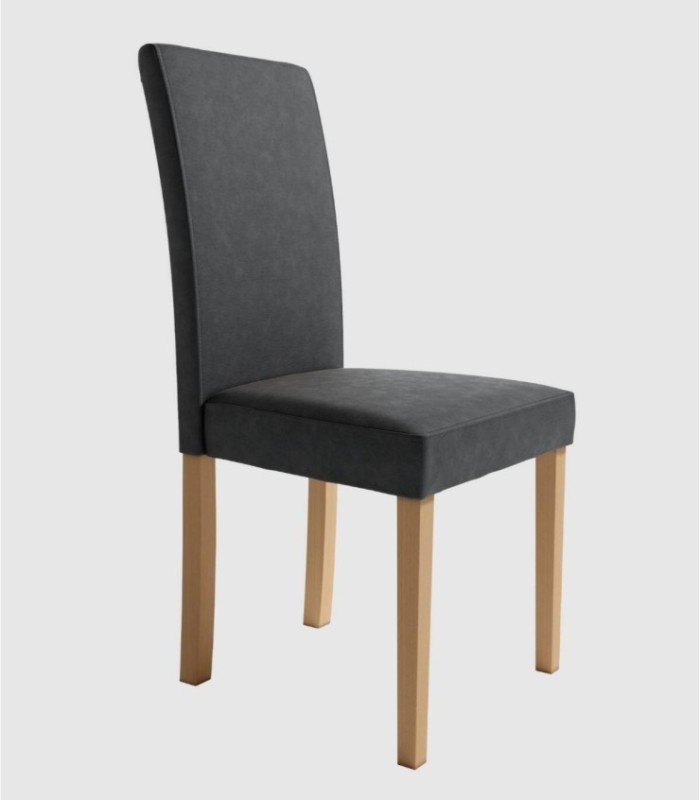 Silla tapizada gris Viena