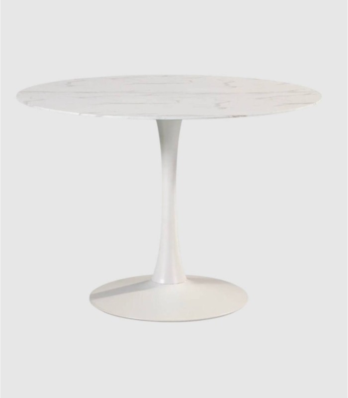 Mesa redonda Ganly blanca