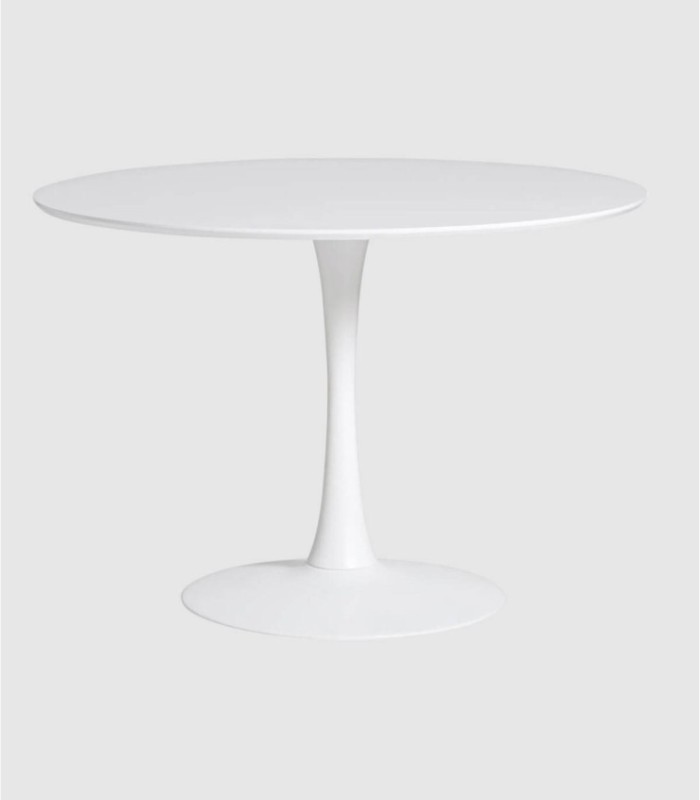 Nauga round table, white