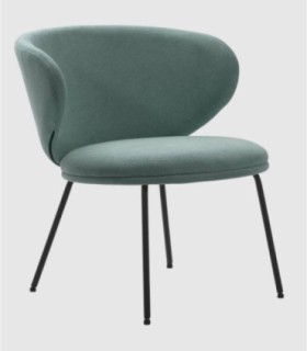 Hikady groene gestoffeerde fauteuil