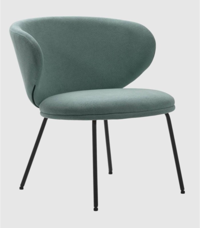Hikady groene gestoffeerde fauteuil