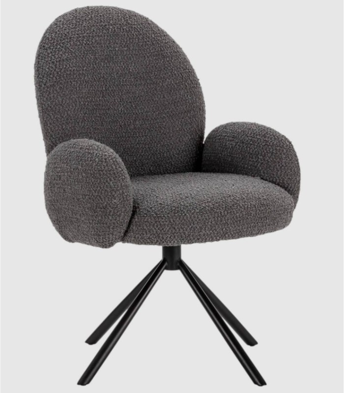 Sillón giratorio Runi gris oscuro