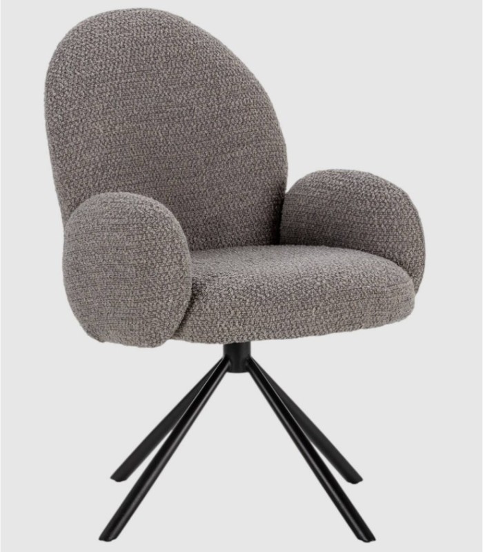 Runi light grey swivel armchair