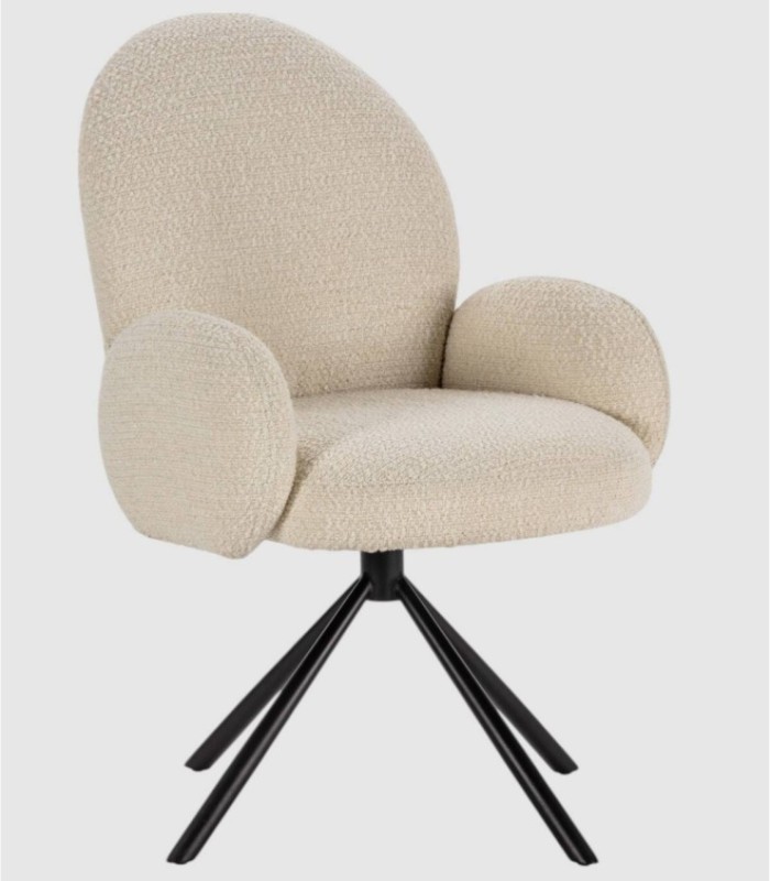 Runi white swivel chair