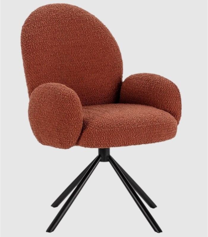 Sillón giratorio Runi teja