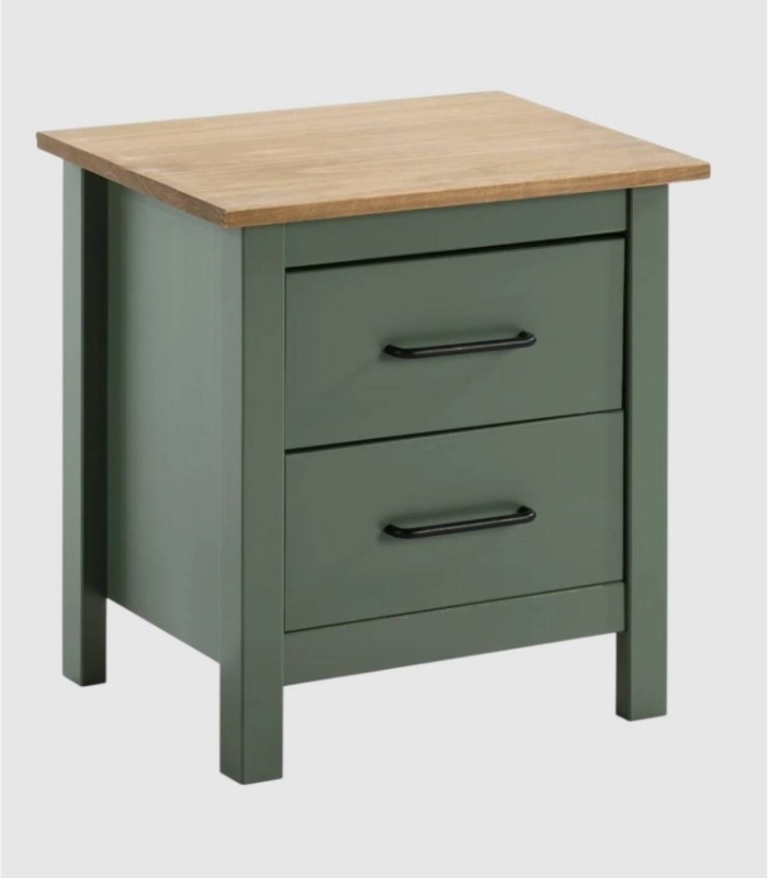Dangal green 2-drawer bedside table