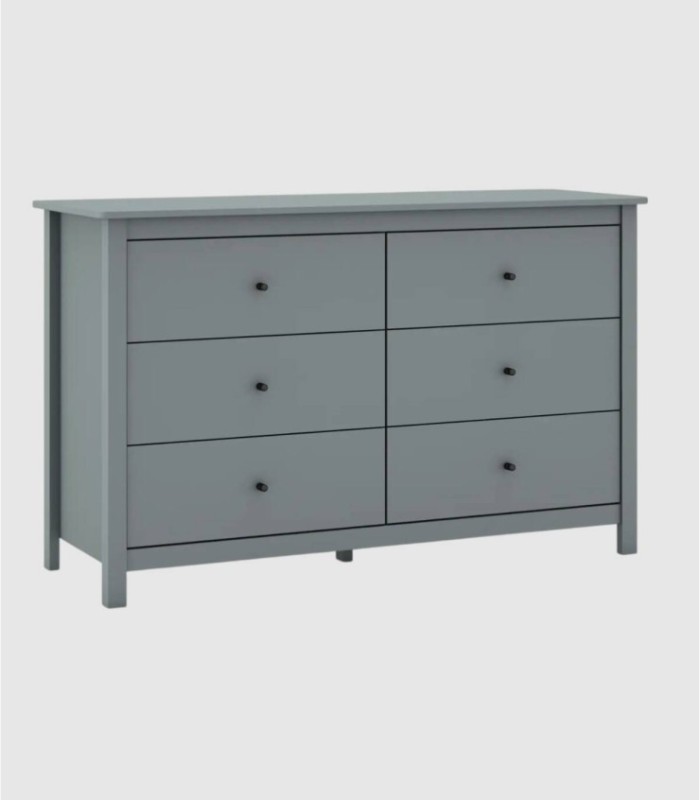 Nampas green 6-drawer chest