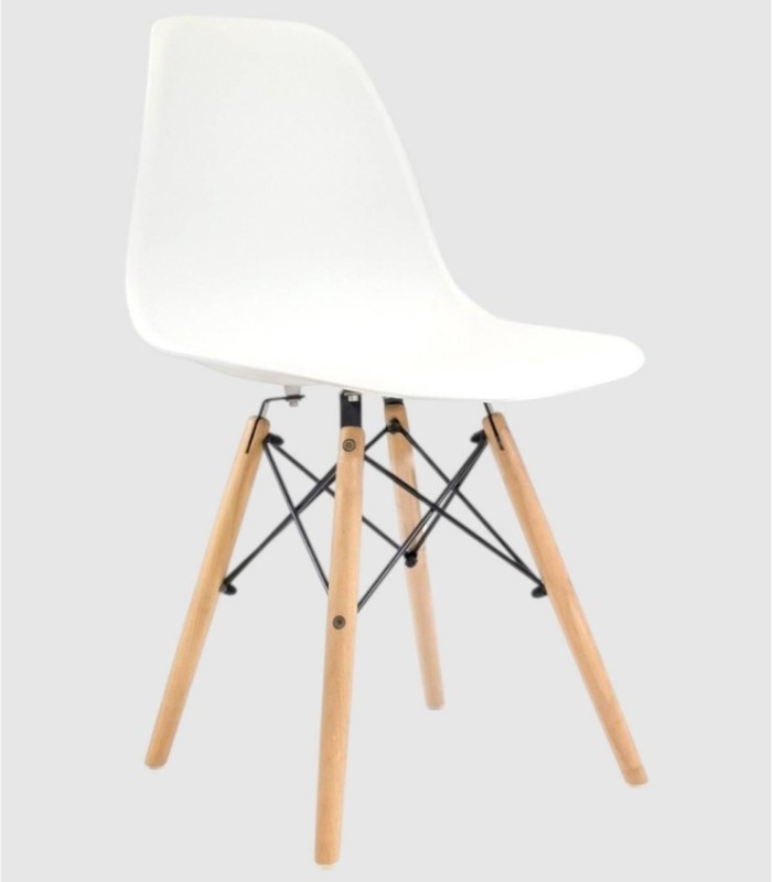 Set van 4 witte vintage stoelen