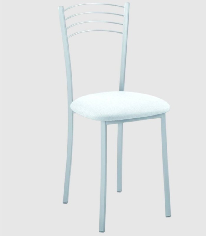 Set van 4 Gida stoelen, wit staal