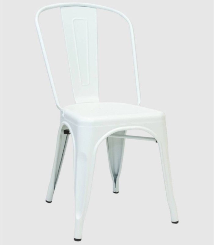 Set van 4 Linx matwitte stoelen