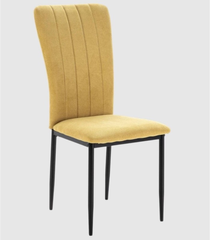 Set van 4 Tilan stoelen, mosterdgeel