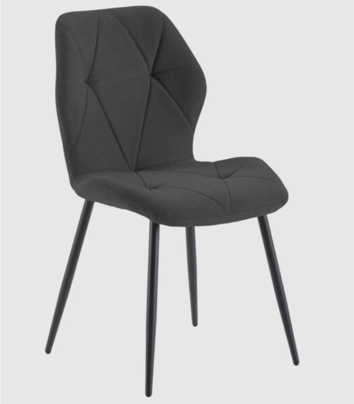 Set van 4 zwarte Voria-stoelen