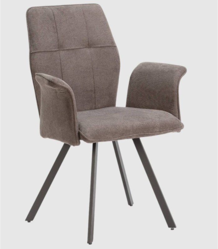 Pack of 2 Seine grey armchairs
