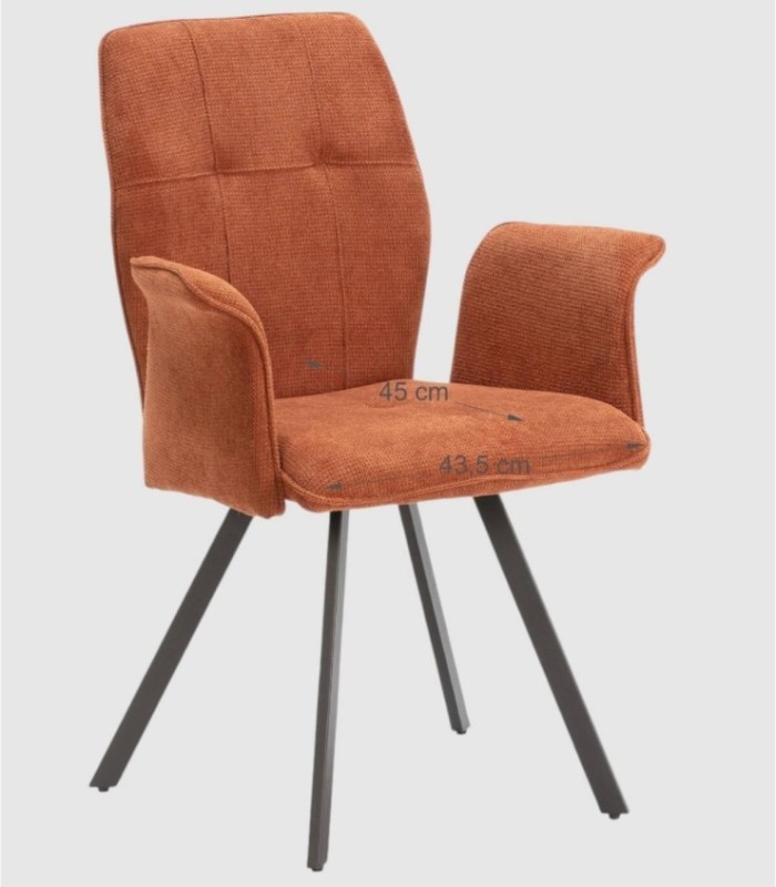 Set van 2 Seine oranje fauteuils