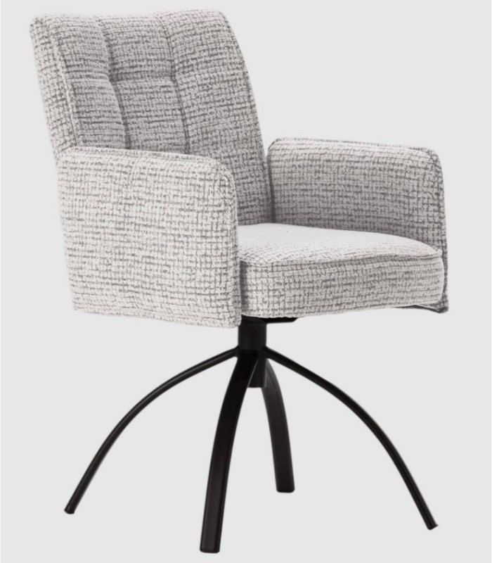 Pack of 2 Davia grey armchairs
