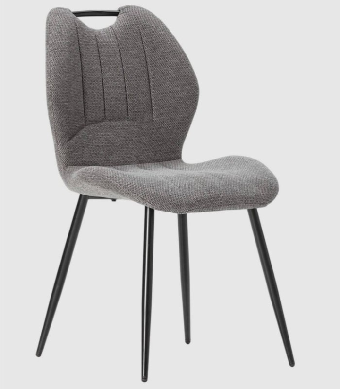 Set van 4 antracietkleurige Yara-stoelen