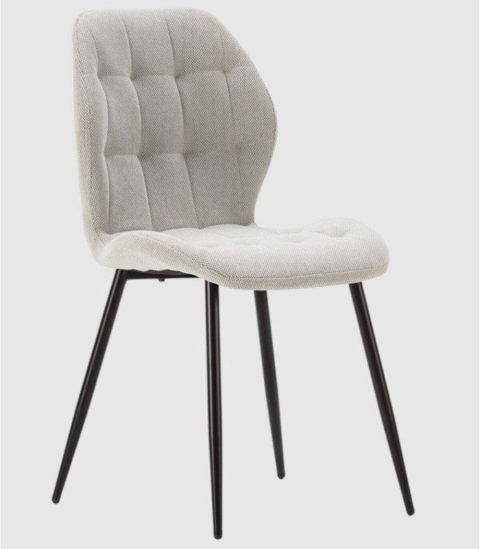 Set van 4 Daine stoelen, lichtgrijs