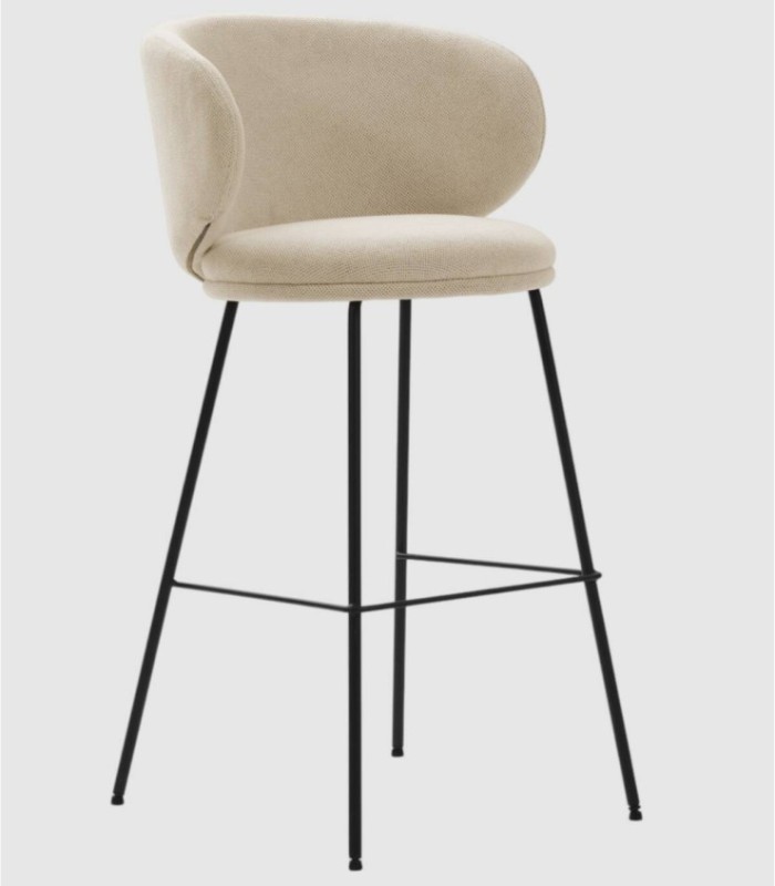 Pack of 2 Hikady beige stools