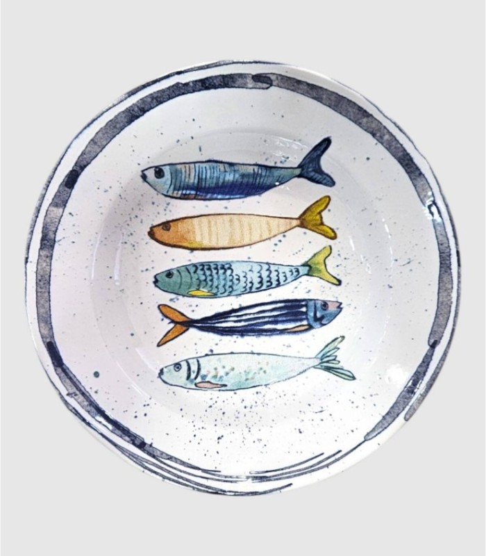 Plato para Pasta con Dibujos de Peces